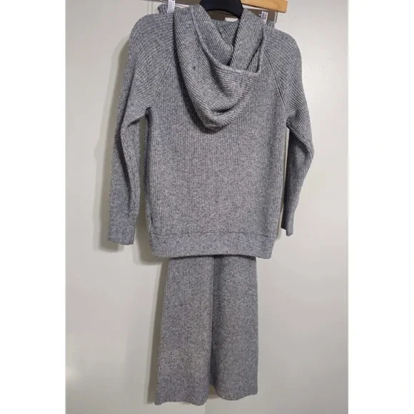 SINCERELY JULES Grey Ribbed Knit Hoodie and Pants Lounge Set Pants Size S EUC - Picture 2 of 9